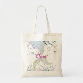 Bolsa Tote Bateria De Sereia Com Glitter Whimsical Sob O Mar