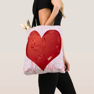 Bolsa Tote batida cardíaca