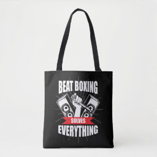 Bolsa Tote Batida engraçada que encaixota o fã de Beatbox d