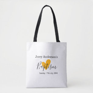 Bolsa Tote batismo católico crianças moderno simples QR minim