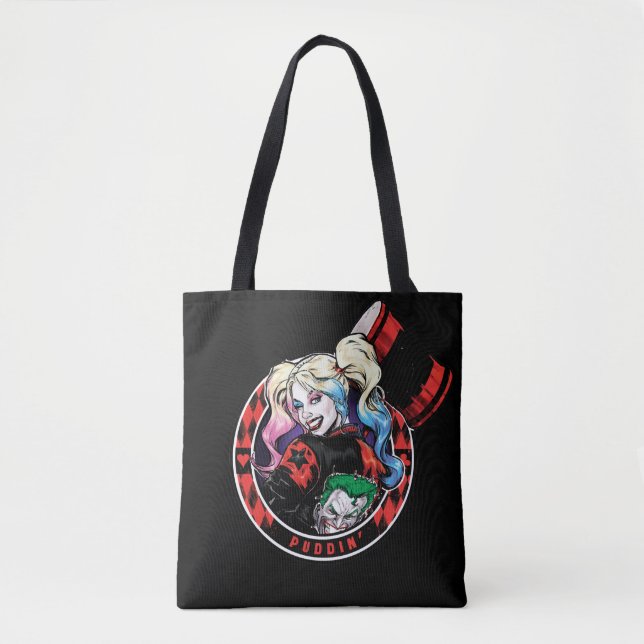 Bolsa Tote Batman | Harley Quinn Winking With Mallet (Frente)