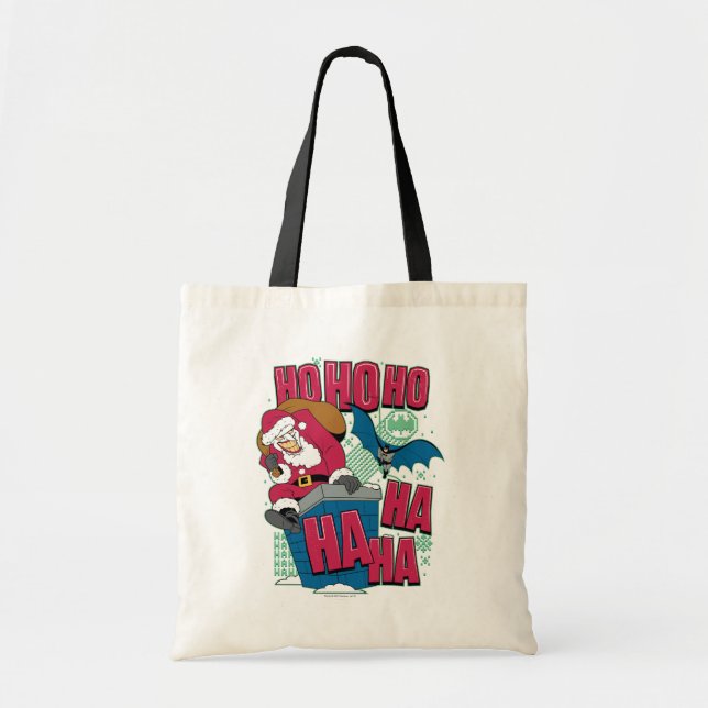 Bolsa Tote Batman | Joker Santa Claus Subindo Chaminé (Frente)