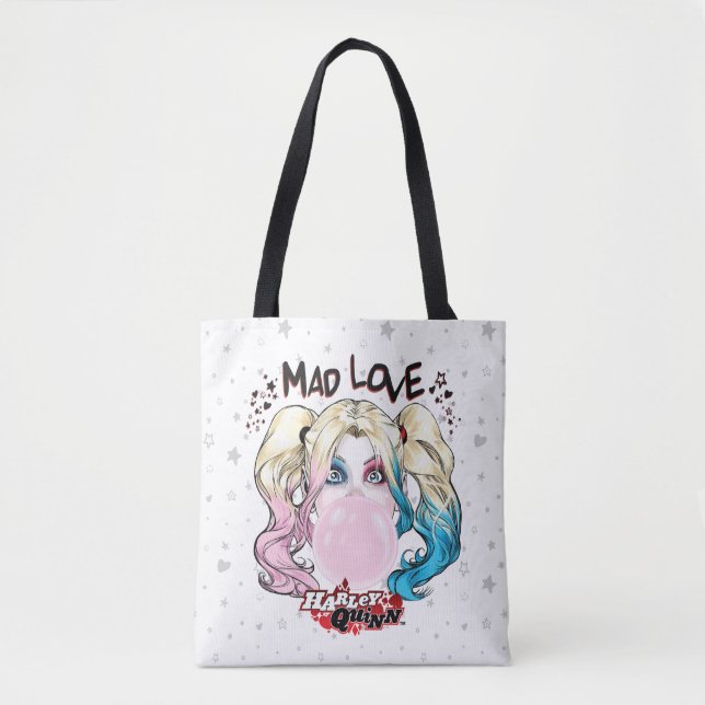 Bolsa Tote Batman | Mad Love Harley Quinn Chewing Bubble Gum (Frente)