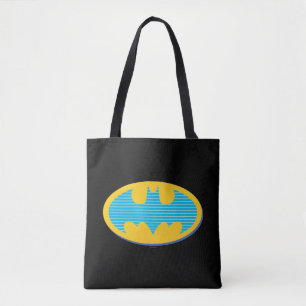 Bolsa Tote Batman   Símbolo de faixas cianas