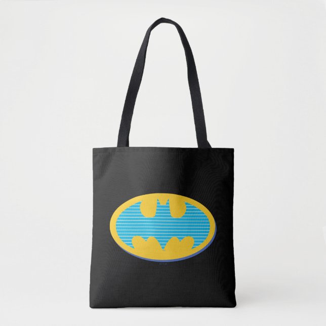 Bolsa Tote Batman | Símbolo de faixas cianas (Frente)