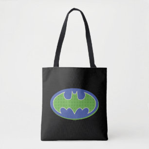 Bolsa Tote Batman Símbolo roxo e verde