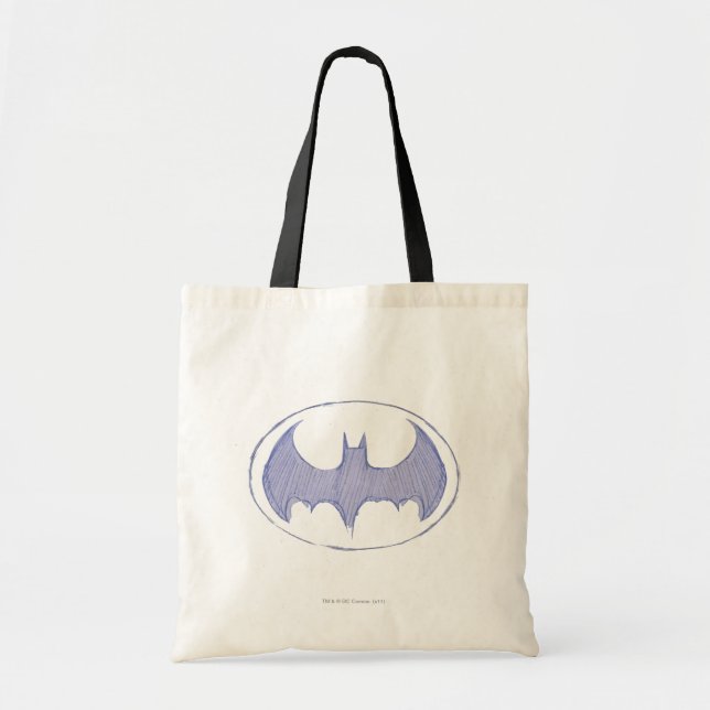 Bolsa Tote Batman Symbol | Sketchbook Purple Logo (Frente)