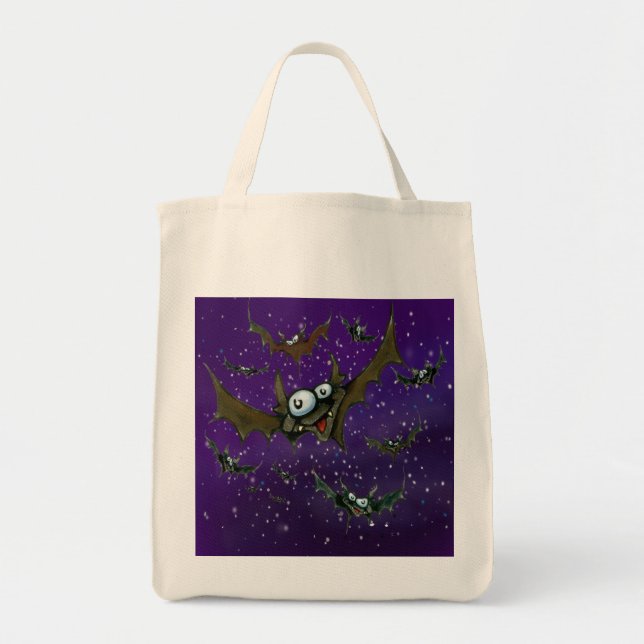 Bolsa Tote Bats Night Sky (Frente)