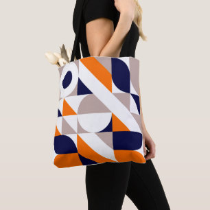 Bolsa Tote Bauhaus inspirou padrão geométrico
