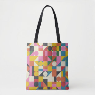 Bolsa Tote Bauhaus trabalho de arte: composição geométrica ab
