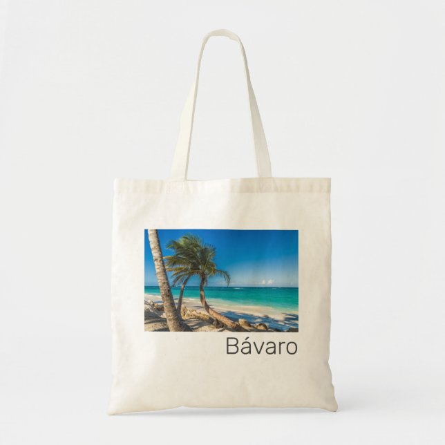Bolsa Tote Bavaro Beach Caribe República Dominicana Souvenir (Frente)