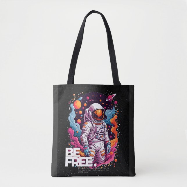 Bolsa Tote BE FREE Astronauta design (Frente)