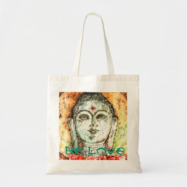 Bolsa Tote Be Love Buddha Art Canvas (Frente)