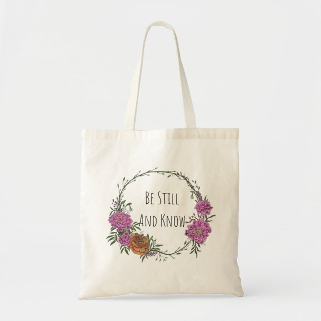Bolsa Tote Be Still and Know Tote Bag (Frente)