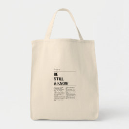 Bolsa Tote Be Still Psalm 46 Faith Grocery Bag
