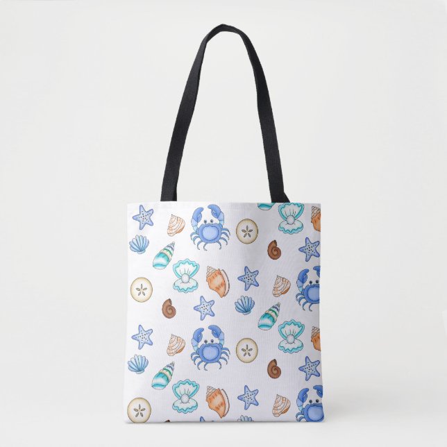 Bolsa Tote Beach Themed Seaside Oceanic (Frente)