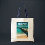 Bolsa Tote Beachport Austrália Viagem Art Vintage<br><div class="desc">Design de viagem do vetor retrorreflector de Beachport. Beachport,  Austrália,  é uma charmosa cidade costeira na costa de Limestone,  no sul da Austrália,  conhecida por suas praias atordoantes,  jato longo e cenas unidades costeiras.</div>