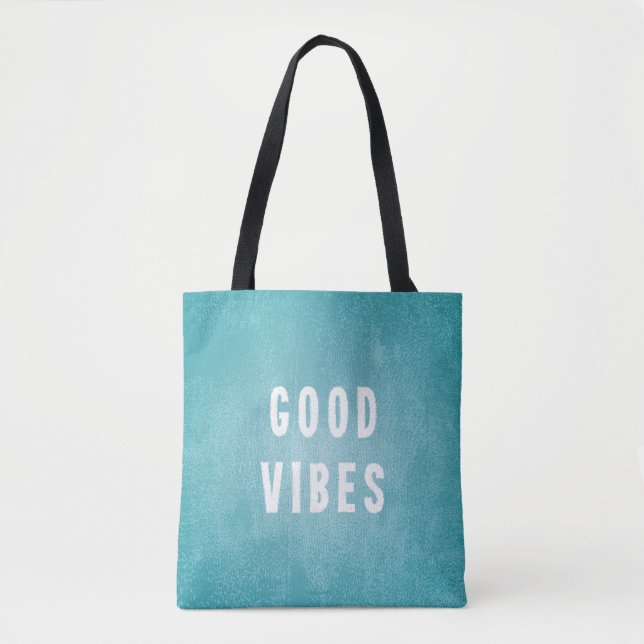 Bolsa Tote Beachy Aqua Blue/Green - Impressão em boas vibraçõ (Frente)