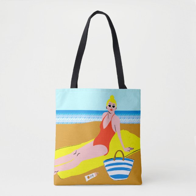Bolsa Tote Beachy Keen - Amarelo (Frente)
