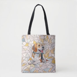 Bolsa Tote Beagle dog - Colorful Mosaic art