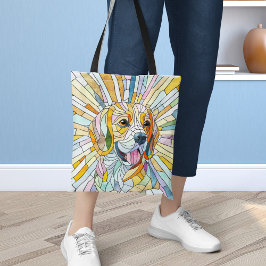 Bolsa Tote Beagle dog - Colorful Mosaic art