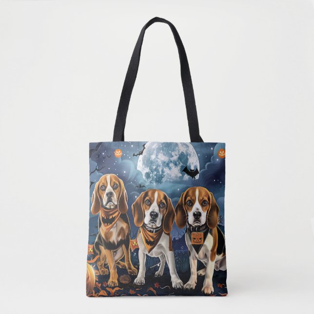 Bolsa Tote Beagle Halloween Spooky (Frente)