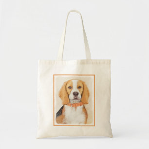 Bolsa Tote Beagle Hound Dog Painting Original Animal Art