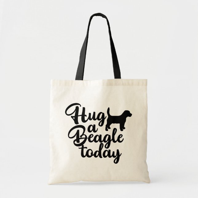 Bolsa Tote Beagle Mãe Puppy Lover - Cão - Cartonagem (Frente)