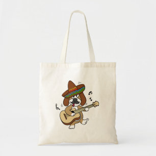 Bolsa Tote Beagle mexicano tocando violão escolher cor de r
