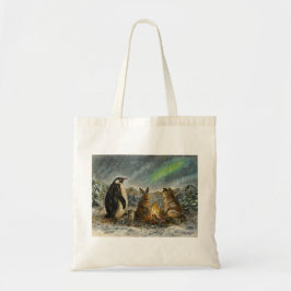 Bolsa Tote Beam Lingering Whimsical Aurora Animals Painting