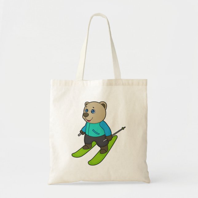 Bolsa Tote Bear Skier Ski (Frente)