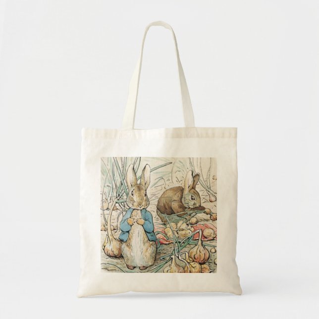 Bolsa Tote Beatriz Potter Peter Rabbit E Benjamin Bunny (Frente)