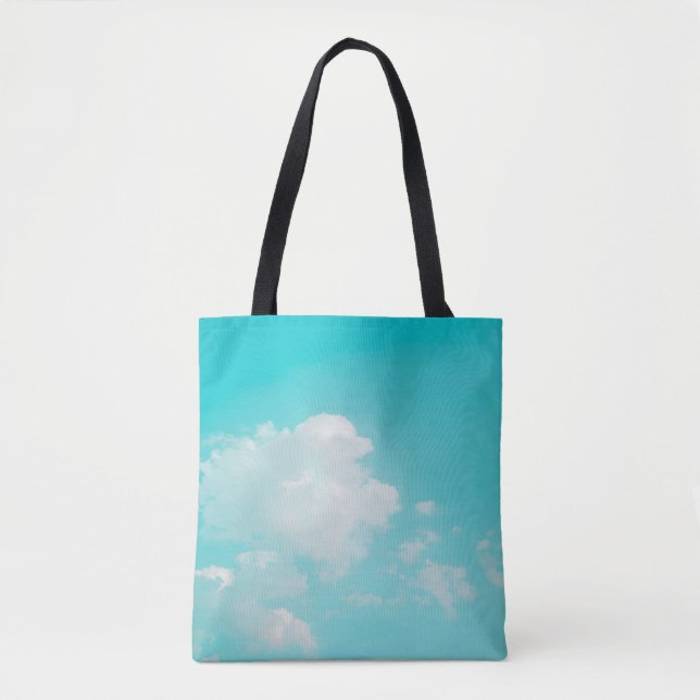 Bolsa Tote Beautiful blue sky and clouds with daylight natura (Frente)