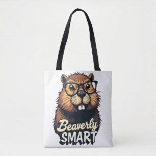Bolsa Tote Beaverly Smart - Castor Engraçado com Gráfico de Ó
