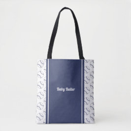 Bolsa Tote Bebê Baller, saco azul de tote.