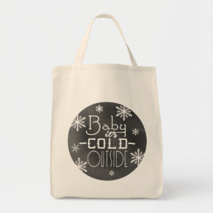 Bolsa Tote Bebê chique do quadro do inverno é parte externa