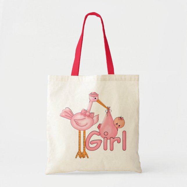 Bolsa Tote Bebê de Tempestade Rosa (Frente)