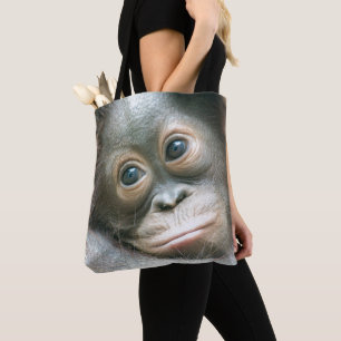 Bolsa Tote Bebê do orangotango que adere-se a sua mãe