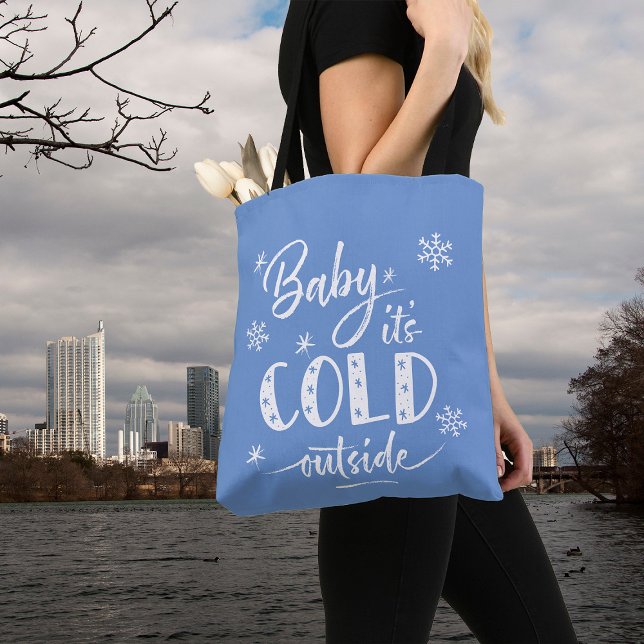 Bolsa Tote Bebê Está Frio Fora do Azul (Criador carregado)