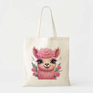 Bolsa Tote Bebê Lama Sorriso Rosa