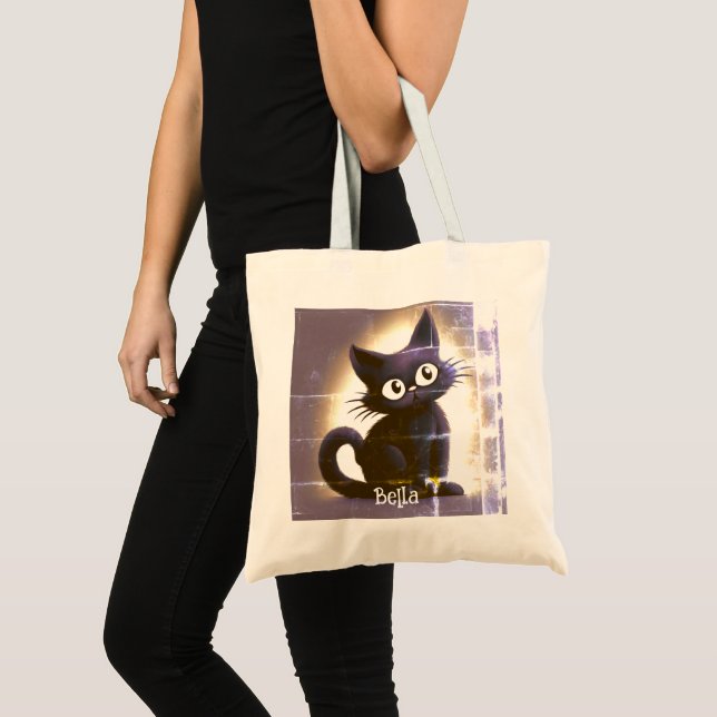 Bolsa Tote Bebê Negra Bonito Halloween (Frente (produto))