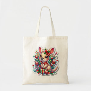Bolsa Tote Bebê Reindeer - Saco de Canvas de Natal Retroativo