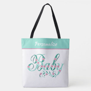 Bolsa Tote Bebê Rosa Elegante Bonito Personalizado