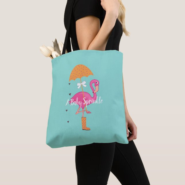 Bolsa Tote BEBÊ Vamos Flamingle Flamingo Espalhar Chuva de Bê (Close Up)