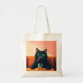 Bolsa Tote Bebendo de Gato do rico Whiskey