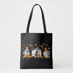 Bolsa Tote Bebendo Fantasma Bonito Café Halloween Queda Ghost