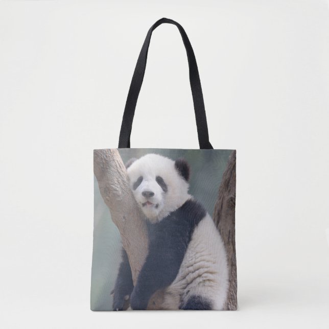 Bolsa Tote Bebês Mais Pobres | Bebê-Panda-Urso Dormindo (Frente)