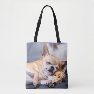 Bolsa Tote Bebês Mais Pobres Cão Chihuahua de cabelos verme