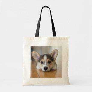 Bolsa Tote Bebês Mais Pobres Corgi Puppy Olhando