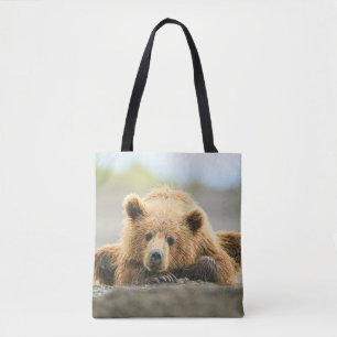 Bolsa Tote Bebês Mais Pobres   Cubo-Urso-Marrom Costeiro